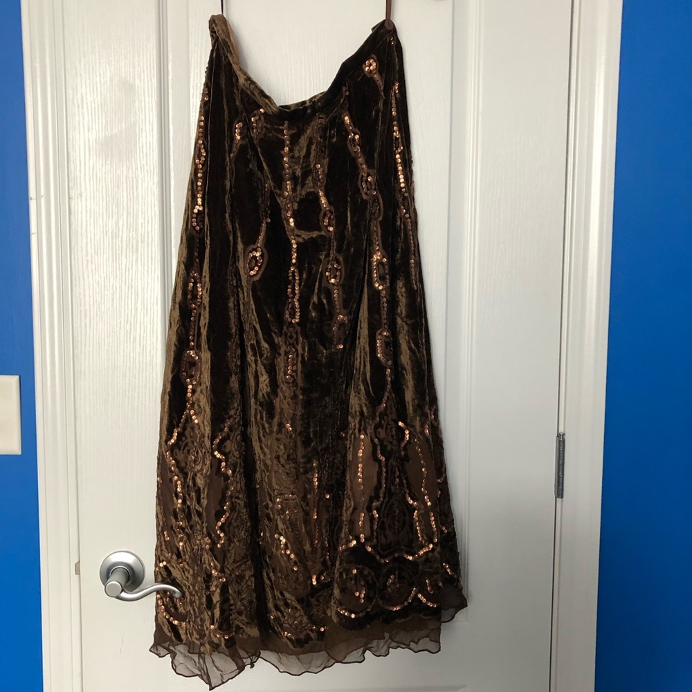 Carole Little Crushed Velvet Skirt